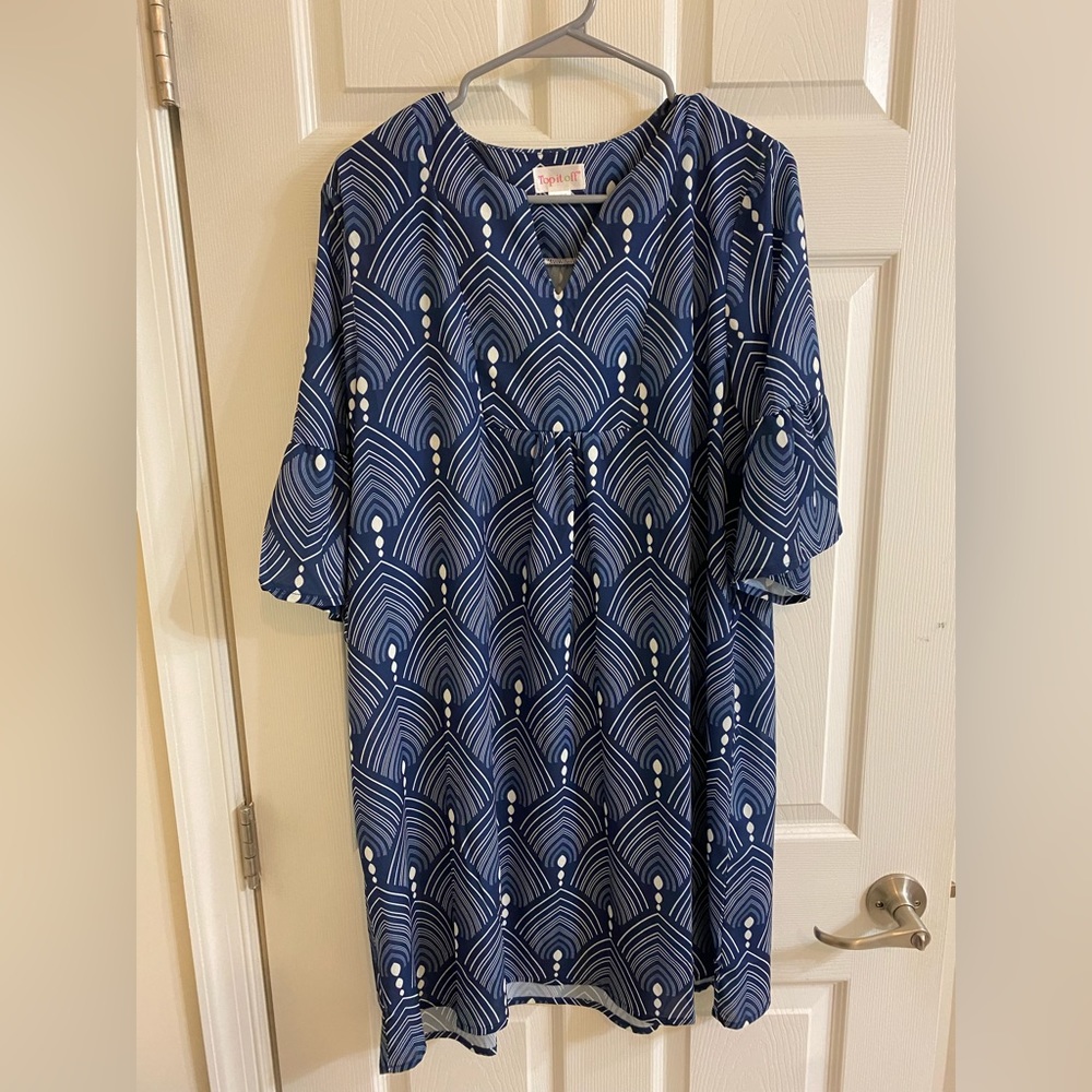 Blue and White Tunic Dress